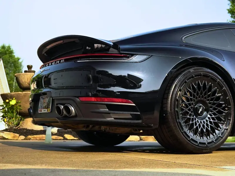 10-Year Ceramic Coating Service - Porsche wheel with ultimate paint protection and maximum durability